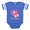 Royal Blue, variant on CafePress - Plastic_New - Cute Infant Baby Football Bodysuit