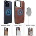 thumbnail image 4 of for iPhone 15 Pro Max Wallet Case Compatible with MagSafe Wireless Charging, RFID Blocking Magnetic Leather Case with Card Slots Holder Kickstand Detachable Wrist Strap 6.7 Inch (Brown), 4 of 16
