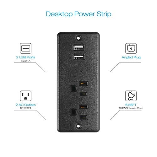 Enchufe Plano HHSOET para Regleta de Alimentación Empotrada con USB
