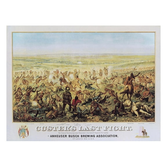 Global Gallery's 'Custer's Last Fight' By Anonymous Unframed Giclee on Paper Print