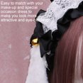 thumbnail image 4 of Diadema con orejas de conejo peludo, aro para el pelo, lazo de encaje de Lolita, tocado de mucama, disfraz de Navidad, pinzas para el pelo de conejo, 4 of 5