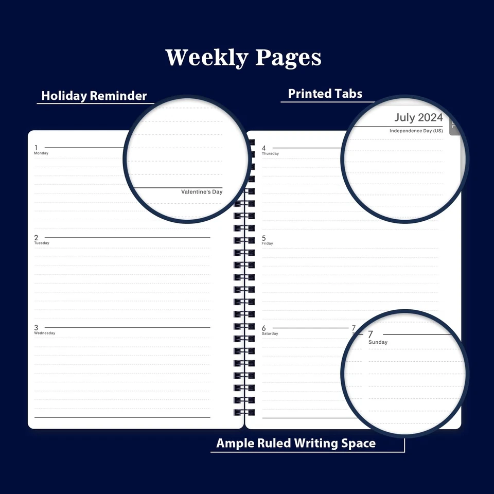 2024-2025 Planner - Planner 2024-2025 With Weekly & Monthly Spreads, Jul 2024...