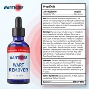 Liquid Wart Remover with 10% Salicylic Acid, Tea Tree & Cedar Leaf Oil - Max Strength Genital & Plantar Wart Treatment for Feet, Hands & Body - Made in USA - 1 fl oz Dropper