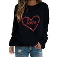 thumbnail image 2 of CFLVAEK Valentines Day Shirts Women Funny Love Heart Print T Shirts Comfy Long Sleeve Holiday Tshirts Loose Fitted Crewneck Tops Valentine's Day Gifts for Women XL, 2 of 3