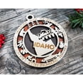 thumbnail image 4 of The Cabin Woodworker - Baltic Birch Wood - Idaho State Ornament - Solid Backing, 4 of 5