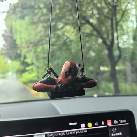 Deadpool Action Figures Ornaments Marvels Anime Car Rearview Mirror Pendant Bedroom Model Doll Hangings Decor Home Classic Toys