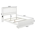 Atlantic Furniture AR8746032 Mission Traditional Bed with Matching Foot