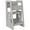 Grey, variant on Qaba Toddler Kitchen Helper 2 Step Stool with Adjustable Height Platform and Safety Rail, Grey