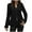 Black, variant on Women's Casual Blazer Plain Color Open Front Cardigan Long Sleeve Crew Neck Soft Business Suit Jacket Burgundy