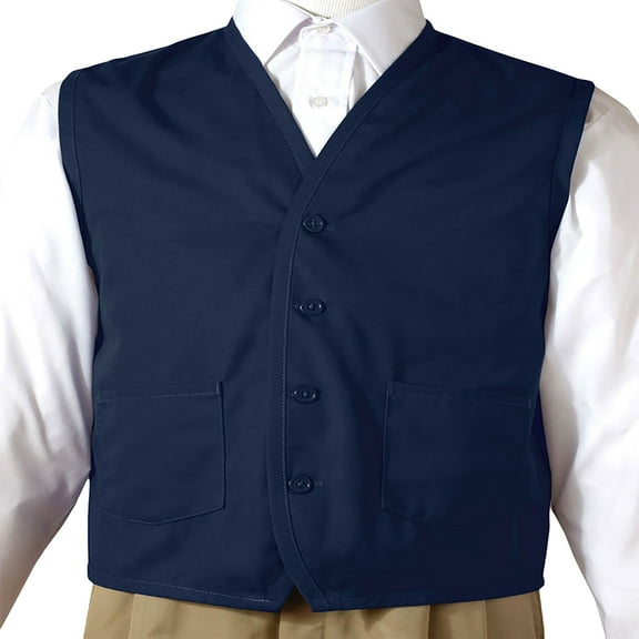 Edwards Garment Button Down Front Pockets Apron Vest, Style 4106