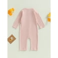 thumbnail image 4 of Bagilaanoe Newborn Baby Girl Boys Jumpsuit Long Sleeve Bodysuit 3M 6M 12M 18M 24M Infant Ribbed One Piece Romper, 4 of 8