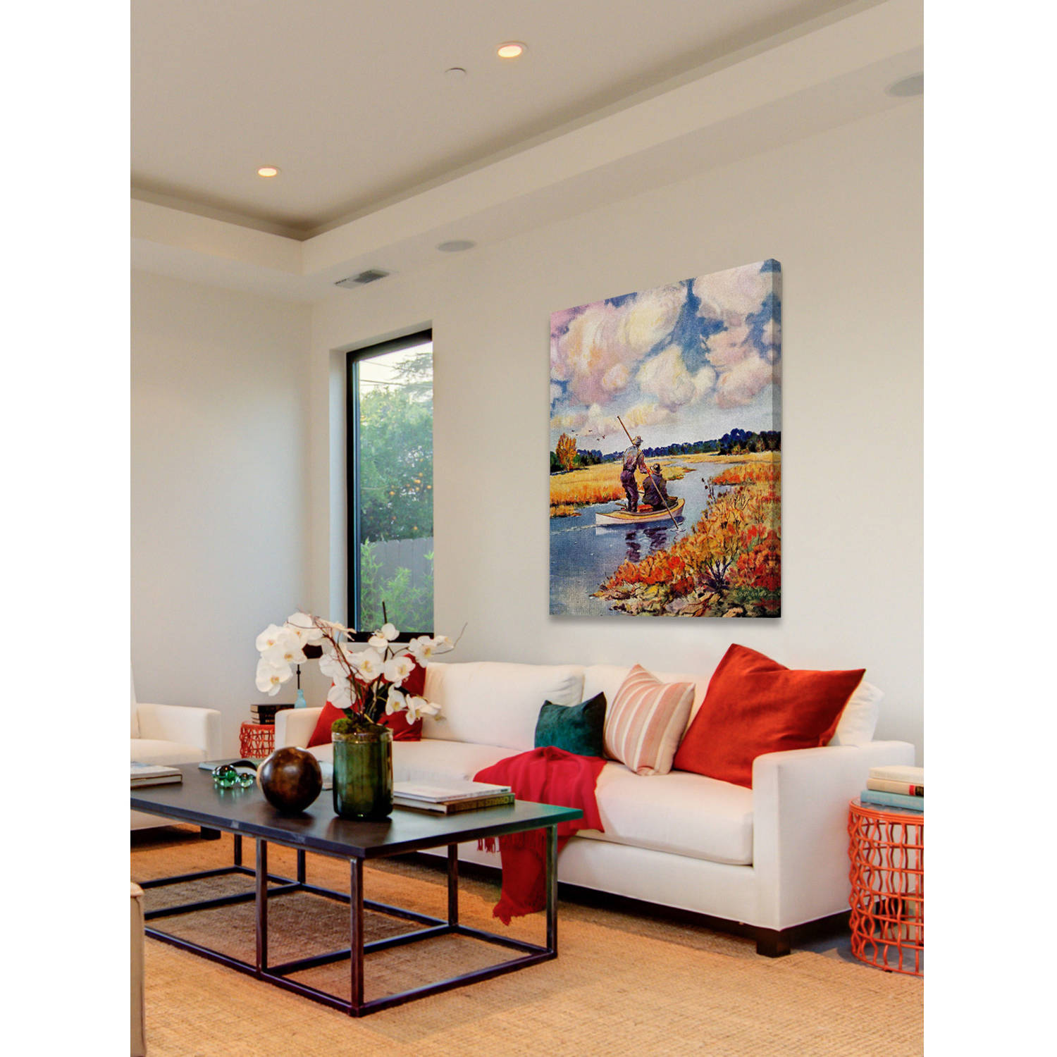 "Marsh Hunting" Painting Print on Wrapped Canvas