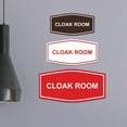 thumbnail image 3 of Signs ByLITA Fancy Cloak Room Sign (White/Red) - Large, 3 of 5