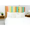 thumbnail image 4 of Barn Walls Summer Mix Signature Design, Multicolored Solid Wood Headboard, Floating Panels, Wall Mount, Adjustable Height, Easy Assembly, California King Size, 4 of 10