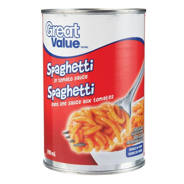 Spaghetti en sauce tomate de Great Value 398 ml