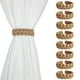 thumbnail image 1 of Curtain Tiebacks Handwoven Rope Holdbacks Twisted Fabric Curtain Clips Natural Jute Curtain Bands Window Accents, 1 of 9