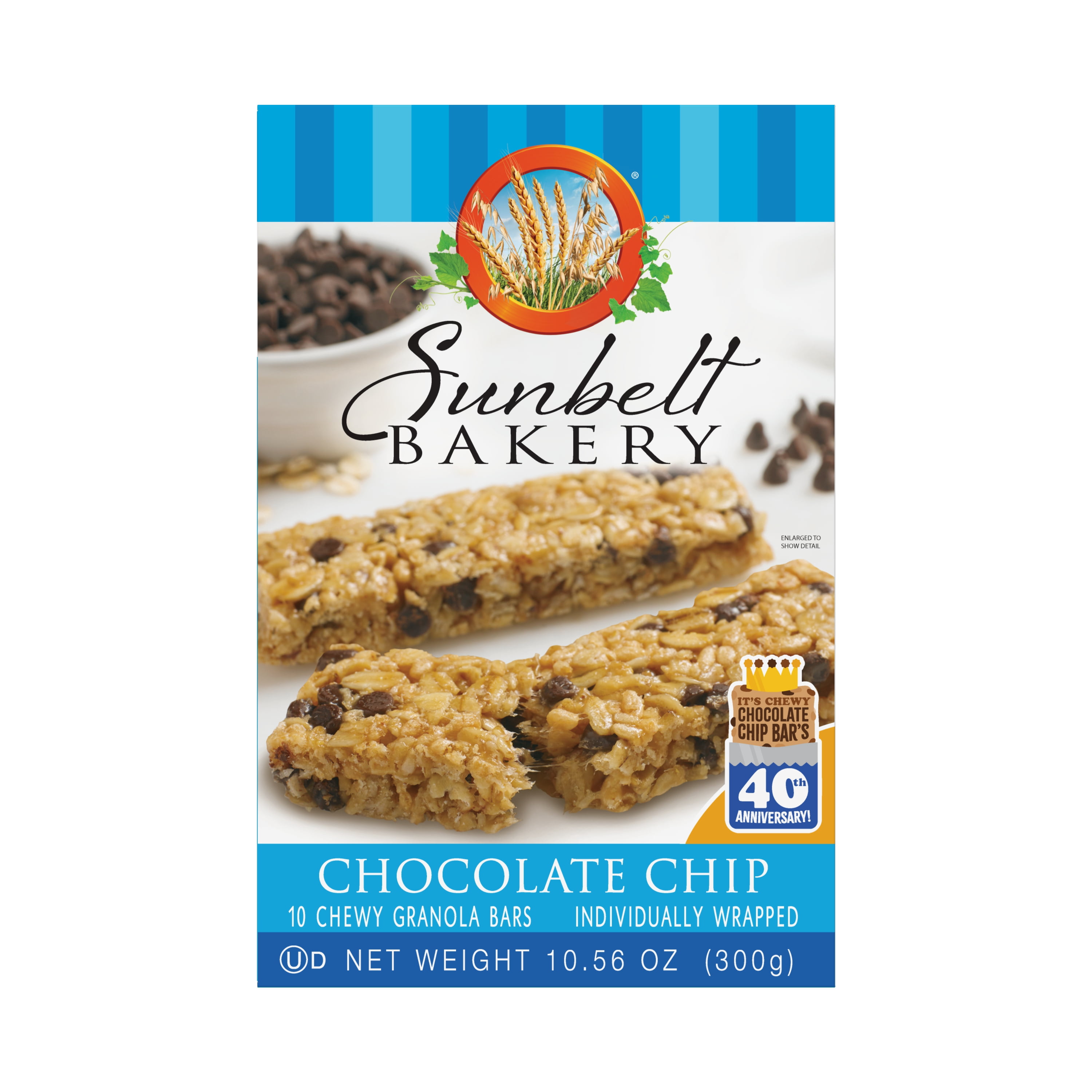 Sunbelt Bakery Family Pack Chocolate Chip Chewy Granola Bars, 10 Count