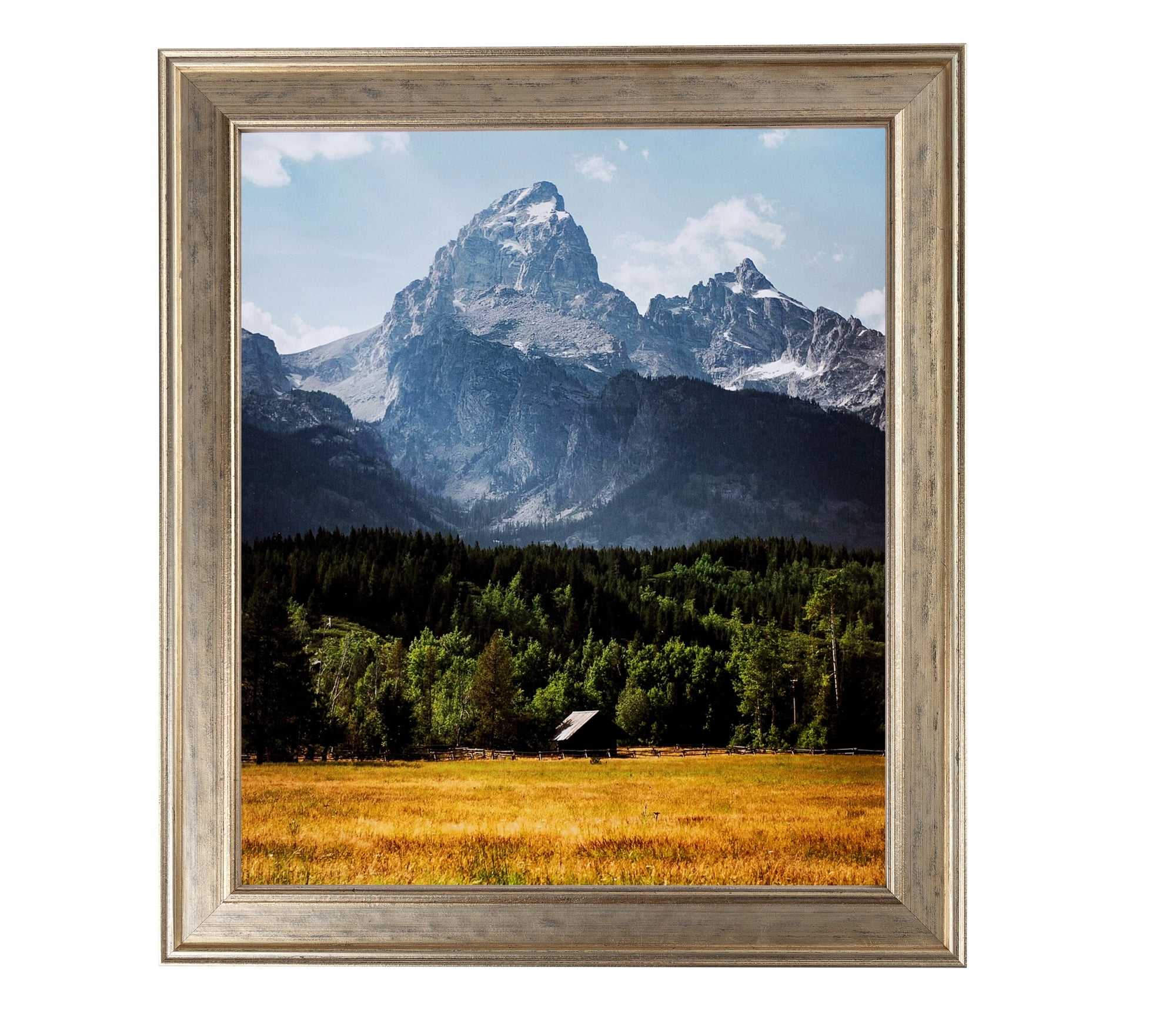 ArtToFrames 18" x 24" Silver Panel Picture Frame, 18x24 inch Multi Wood Poster Frame (WOM-5094)