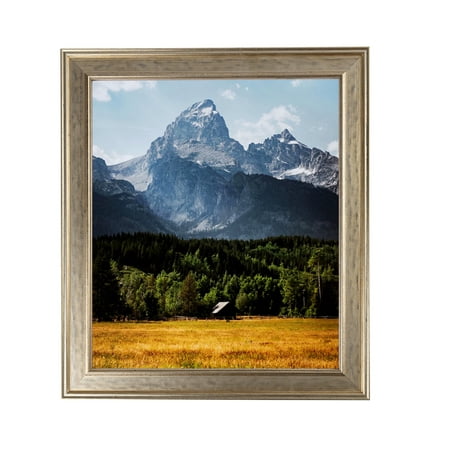 ArtToFrames 9x27" Silver Panel Picture Frame, Multi Wood Poster Frame, with Regular Acrylic and 2 (FBPL-5094)