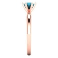 thumbnail image 3 of 0.5 ct Round Cut Simulated Turquoise Solitaire 18K Rose Gold Womens Engagement Ring, 3 of 5