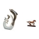 thumbnail image 5 of Estatua de cerámica de delfín y caballo. Figura decorativa moderna de arte abstracto. Adorno coleccionable para soporte de TV, chimenea, oficina, sala, 5 of 8