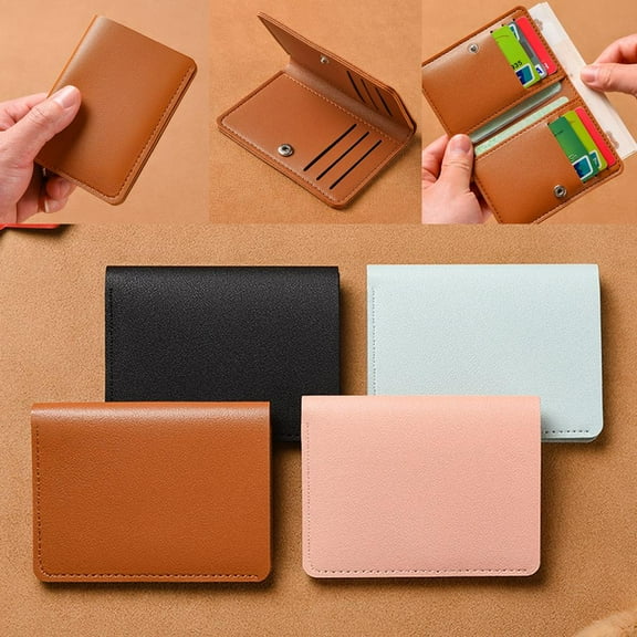 SSKFHGI Small Wallet Bifold Leather Short Wallet Mini Purse Card Case Holder PU Purse