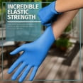 thumbnail image 3 of Glove Station Disposable Nitrile Gloves - Multi Use, Non-Latex Textured Gloves for Cooking, Food Prep & Cleaning - 100 Count, 4 mil, Blue, XL, 3 of 6
