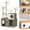 Gray, variant on Acekid Cat Litter Box Enclosure,Litter Box Furniture Hidden with Removable Divider, Cat House with End Table for Indoor Kitten,Brown