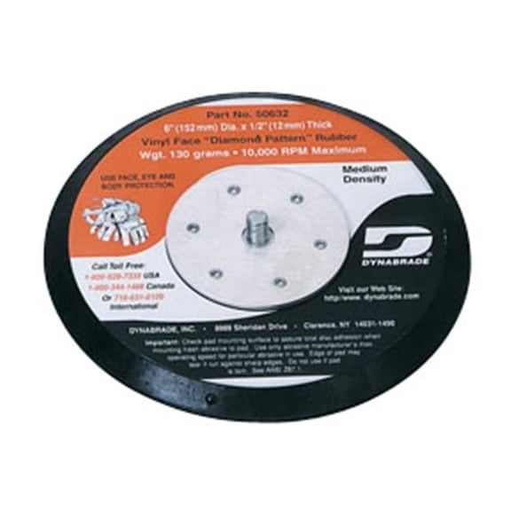 Dynabrade DYN-50632 6 In. Dia. Non-Vacuum Disc Pad- Vinyl-Face