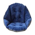 thumbnail image 1 of Matsuzay Cojín de asiento de felpa para silla, soporte para la espalda, almohadilla envolvente para nido, silla de ruedas para coche, sillón, Decoración del hogar Azul oscuro, 1 of 6