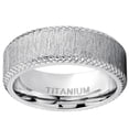 thumbnail image 2 of Metal Masters Mens Titanium Wedding Band Hairline Ground Brushed Finish Comfort-Fit 8mm, 2 of 4