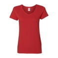 thumbnail image 2 of Gildan - Heavy Cotton WomenÃ¢â‚¬â„¢s V-Neck T-Shirt - 5V00L - Red - Size: XL, 2 of 3