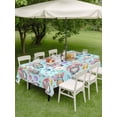 thumbnail image 3 of Easter Gnomes Eggs Outdoor Tablecloth - 60x84 Inch Rectangle Dining Table Cover, Bunny Ears Spring Flowers Country Blue Waterproof Outdoor Table Cloth with Umbrella Hole & Zipper for Picnic/Patio, 3 of 7
