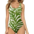 thumbnail image 1 of Gibobby Trajes de Baño Mujer Completo Mono sin mangas con tiras y control ajustado para mujer(Verde,CH), 1 of 4