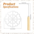 thumbnail image 3 of THLKIF Mold,Aluminum Cookie Maker Mold with Wooden Handle, Detachable Rosette Iron Molds, Waffle Molds Funnel Cake Ring, Mold for Kitchen Baking Cookin, 3 of 8