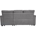 thumbnail image 5 of JERBOR Tufted Sectional Sleeper Sofa Pull Out Couch Bed - Modern Upholstered L Shaped Convertible Sofa Bed with Chaise Lounge and Storage for Living Room, 5 of 12