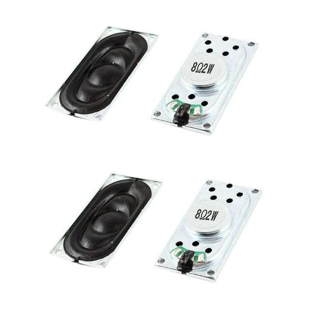 2W 8R 20mmx40mm Carcasa de Metal Rectangular Imán Interno Altavoz de Notebook 4 Piezas