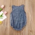 thumbnail image 6 of Seyurigaoka Unisex Infant Sleeveless Romper Summer Baby Girls Boys  Pocket Denim Cotton Jumpsuit Clothing, 6 of 7