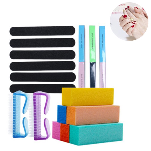 Limas de uñas de búfer Limas de uñas reutilizables Herramientas de bloque Accesorios Herramienta de pulido de pulido de uñas profesional Adecuado para recortar las uñas de pulido Xemadio 2035882