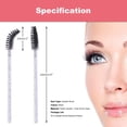 thumbnail image 3 of 50 Pack Eyelash Brush Disposable Crystal Wands, Makeup Brushes Spoolie Tool Mascara Brushes Applicator Kits for Eyelash Eyebrow Eye Lashes Extensions Bulk Black, 3 of 5