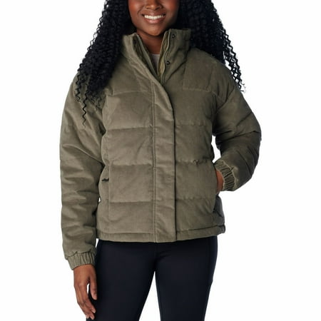 Women's Columbia Ruby Falls Novelty Puffer Jacket Color: Stone Green Corduroy Size: LARGE