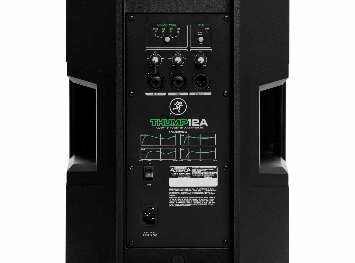 Mackie Thump12A 1300 Watt 12 Inch 2 Channel Powered Amplifier Loudspeaker, Black - image 4 of 7