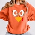 thumbnail image 2 of KDFJPTH Sweatshirts for Women Trendy Graphic Cute Turkey Thanksgiving Print O Neck Fit Pullover Workout Shirts Loose Blfit Pullover Workout Shirts Loose Athletic Hoodie Tops, 2 of 5