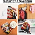 thumbnail image 3 of Bald Eagle Memorial Day Flag Tea Towels Set of 1 Fireworks USA Flag Kitchen Dish Cloth with Hanging Loop, 18"x28"Lint-Free Absorbent Towel for Kitchen Drying Wiping and Cleaning, 3 of 6