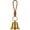 Gold-1pc, variant on Vintage Hanging Decor Bell, 6.7IN Solid Gold Finished Brass Door Knob Bell with Cowhide Rope,Multi-Purpose Ornament for Entryway Porch Garden Pet Training & Housewarming Gift