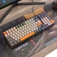 thumbnail image 4 of K3 Mechanical Keyboard 980 Games 100 Keys Hot-plug USB Wired Computer Keyboard with Backlight Water Green Red Axis, 4 of 5