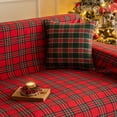 thumbnail image 5 of Rosnek Christmas Couch Cover, Plaid Sectional Sofa Covers Farmhouse Furniture Protector for Dogs, Sofa Throw Blanket Slipcover with Tassels Washable, Christmas Sofa Decorations Gifts, 5 of 7