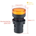 thumbnail image 2 of 5Pcs /DC 12V Indicator Lights, Yellow , Flush Panel Mount 7/8" 22mm, 2 of 5