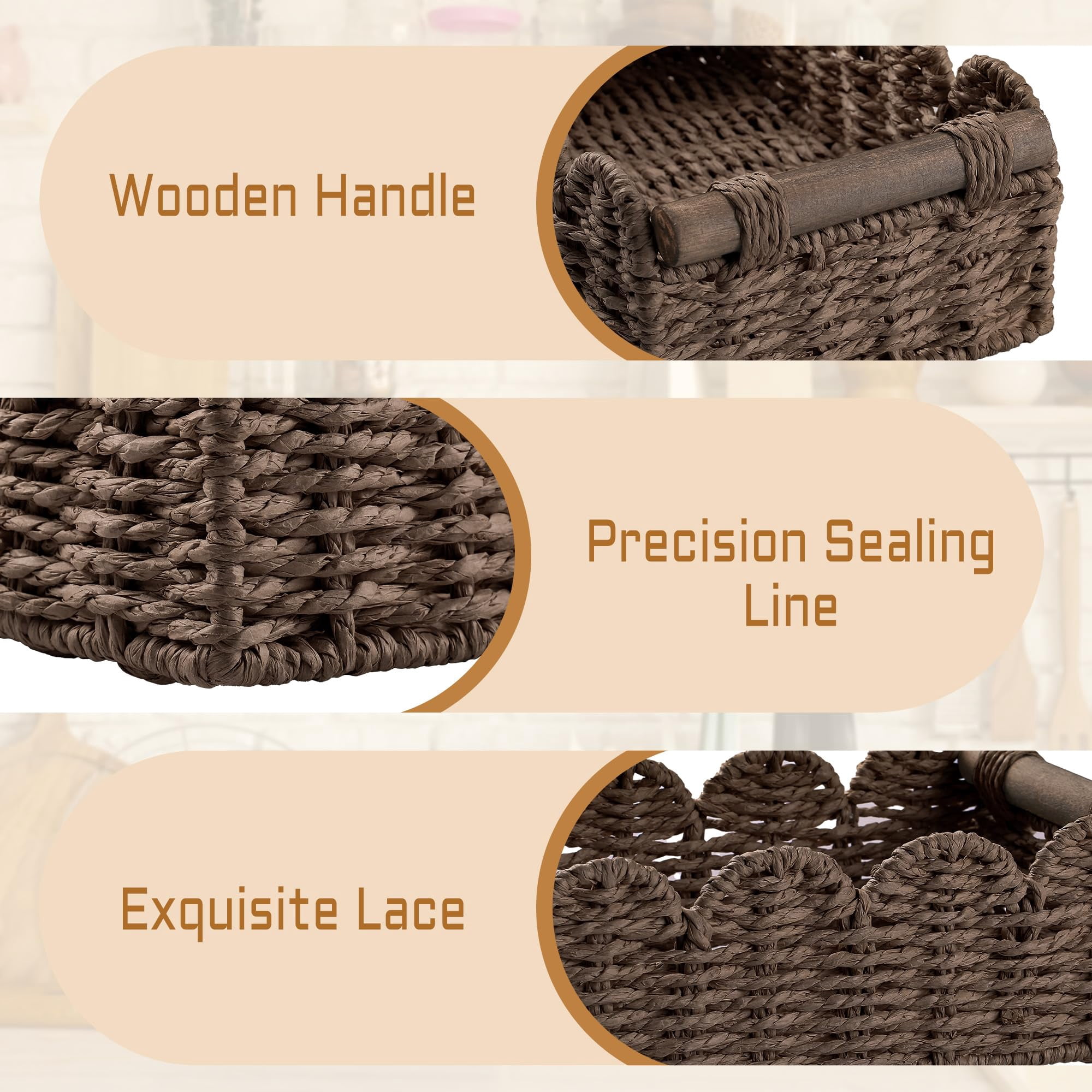 Brown Wicker Storage Basket For Organizing Home Spaces