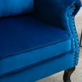 thumbnail image 6 of Dayalane Mid-Century Modern Accent Chair, Tufted Wingback Reading Armchair for Living Room, Bedroom, Office, Comfy Club Chair with Padded Back, Blue, 6 of 8